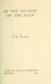 In the shadow of the glen by J. M. Synge
