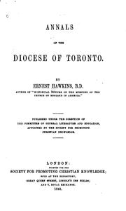 Annals of the Diocese of Toronto by Ernest Hawkins