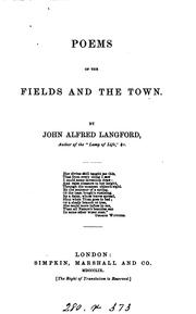 Cover of: Poems of the fields and the town