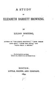 Cover of: A study of Elizabeth Barrett Browning.