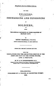 Cover of: On the enlisting, discharging, and pensioning of soldiers: with the official documents on these branches of military duty