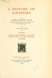Cover of: history of Louisiana