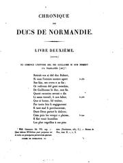 Chronique des ducs de Normandie by Benoît de Sainte-More