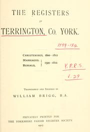 Cover of: The registers of Terrington, Co. York
