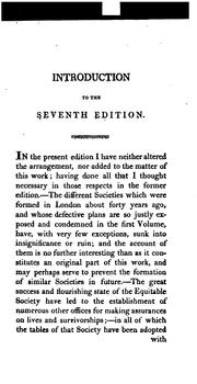 Cover of: Observations on reversionary payments: on schemes for providing annuities for widows, and for persons in old age; on the method of calculating the values of assurances on lives; and on the national debt. Also essays on different subjects in the doctrine of life-annuities and political arithmetic ...