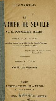 Cover of: Le barbier de Séville