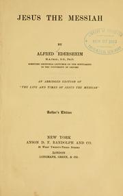 Cover of: Jesus the Messiah by Alfred Edersheim