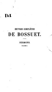 Cover of: Oeuvres complètes de Bossuet ...