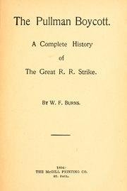 Cover of: The Pullman boycott by W. F. Burns