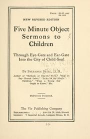 Cover of: Five minute object sermons to children by Sylvanus Stall