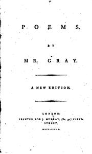 Cover of: Poems. By Mr. Gray