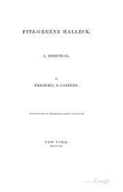 Cover of: Fitz-Greene Halleck.: A memorial