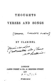 Cover of: Thoughts verses and songs