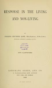 Cover of: Response in the living and non-living