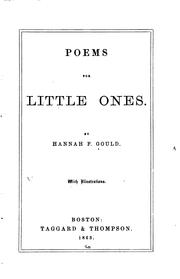 Cover of: Poems for little ones