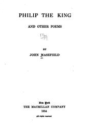 Cover of: Philip the King by John Masefield
