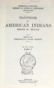 Cover of: Handbook of American Indians, north of Mexico