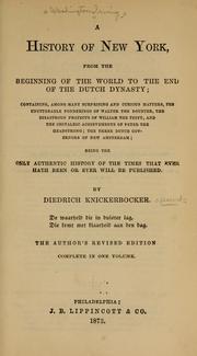 Cover of: A history of New York
