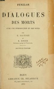 Cover of: Dialogues des morts.: Avec une introd. et des notes par C. Galusky et S. Roger.