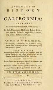 A  natural and civil history of California by Miguèl Venegas