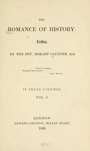 The romance of history by Hobart Caunter
