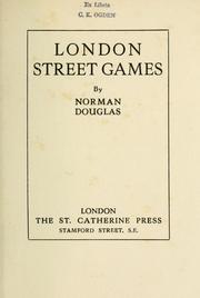 Cover of: London street games