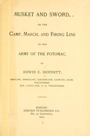 Cover of: Musket and sword by Edwin Clark Bennett