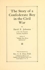 Cover of: The story of a Confederate boy in the civil war