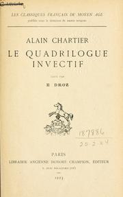 Le quadrilogue invectif by Chartier, Alain