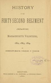 Cover of: History of the Forty-second regiment infantry. by Charles Palfray Bosson
