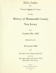 Cover of: Ellis Index to the History of Monmouth County, New Jersey by Franklin Ellis