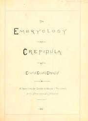 Cover of: The embryology of Crepidula.