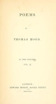 Cover of: Poems by Thomas Hood