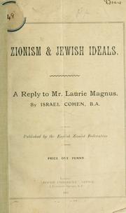 Cover of: Zionism & Jewish ideals by Israel Cohen