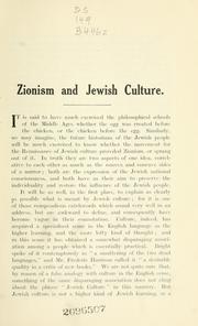 Cover of: Zionism and Jewish culture