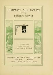 Cover of: Highways and byways of the Pacific coast