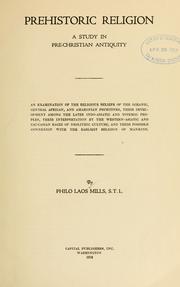 Cover of: Prehistoric religion by Philo Loas Mills