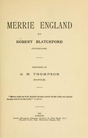 Merrie England by Robert Blatchford