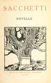 Cover of: Novelle. by Franco Sacchetti