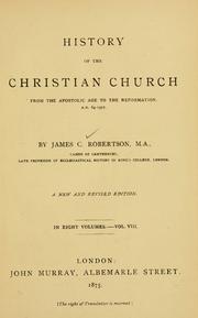Cover of: History of the Christian church, from the Apostolic Age to the Reformation, A.D. 64-1517.