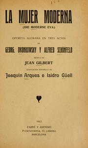 Cover of: mujer moderna: opereta alemana en tres actos