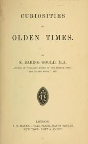 Cover of: Curiosities of olden times