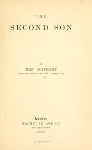 Cover of: The second son by Margaret Oliphant