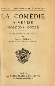 Cover of: comédie à Venise [par] Goldoni-Gozzi.: Introd. et choix de Eugène Bouvy.