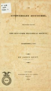 Cover of: An anniversary discourse, delivered before the New-York historical society, December 6, 1826.