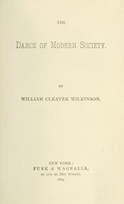 Cover of: The dance of modern society. by William Cleaver Wilkinson