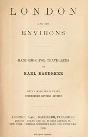 Cover of: London and its environs by Karl Baedeker (Firm)