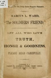 Marcus L. Ward, "the soldiers friend." by Union party. New Jersey. Executive committee.