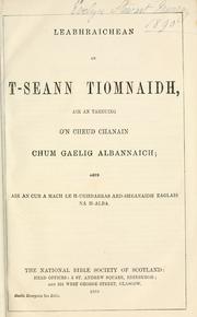Cover of: Leabhraichean an t-Seann Tiomnaidh by 