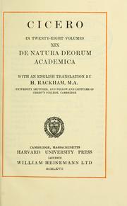 Cover of: De natura deorum by Cicero